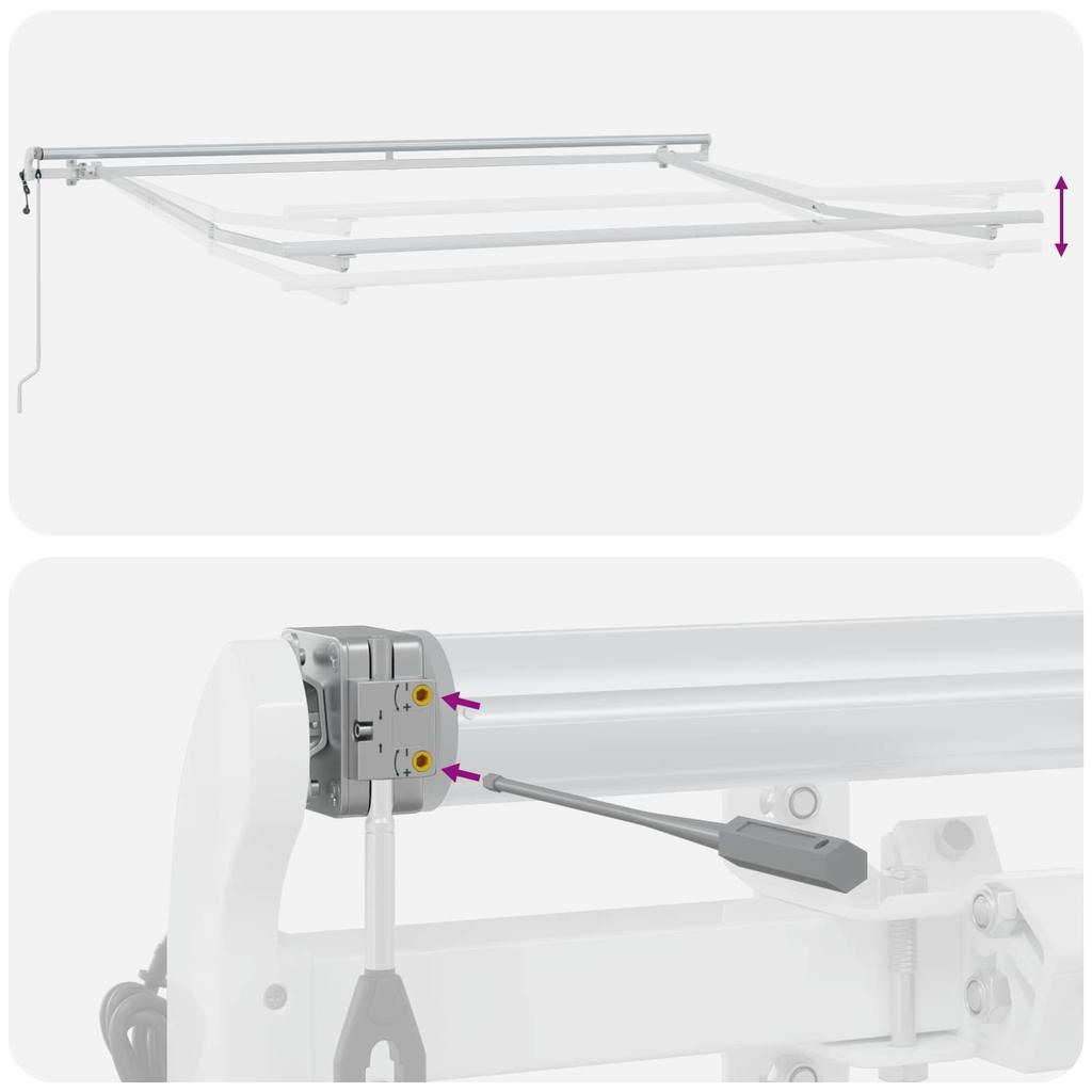 Retractable Awning Taupe 300 x 250 cm Fabric and Aluminum