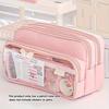 1PCNew Large Capacity Stationery Bag, Stationery Pencil Steel Pen Storage Bag, Pencil Case, Portable Cosmetic Storage Bag
