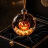 Festive Hanging Decoration Halloween Clear Ball Decoration, Glowing Sphere Ornament with Skeleton, Pendants Pumpkin, Spider Web, Black Cat Decor,