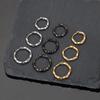 2Pcs Stainless Steel Twisted Spiral Fine Needle Small Hoop Earrings For Women Ear Bone Buckle Round Circle Earrings Gifts