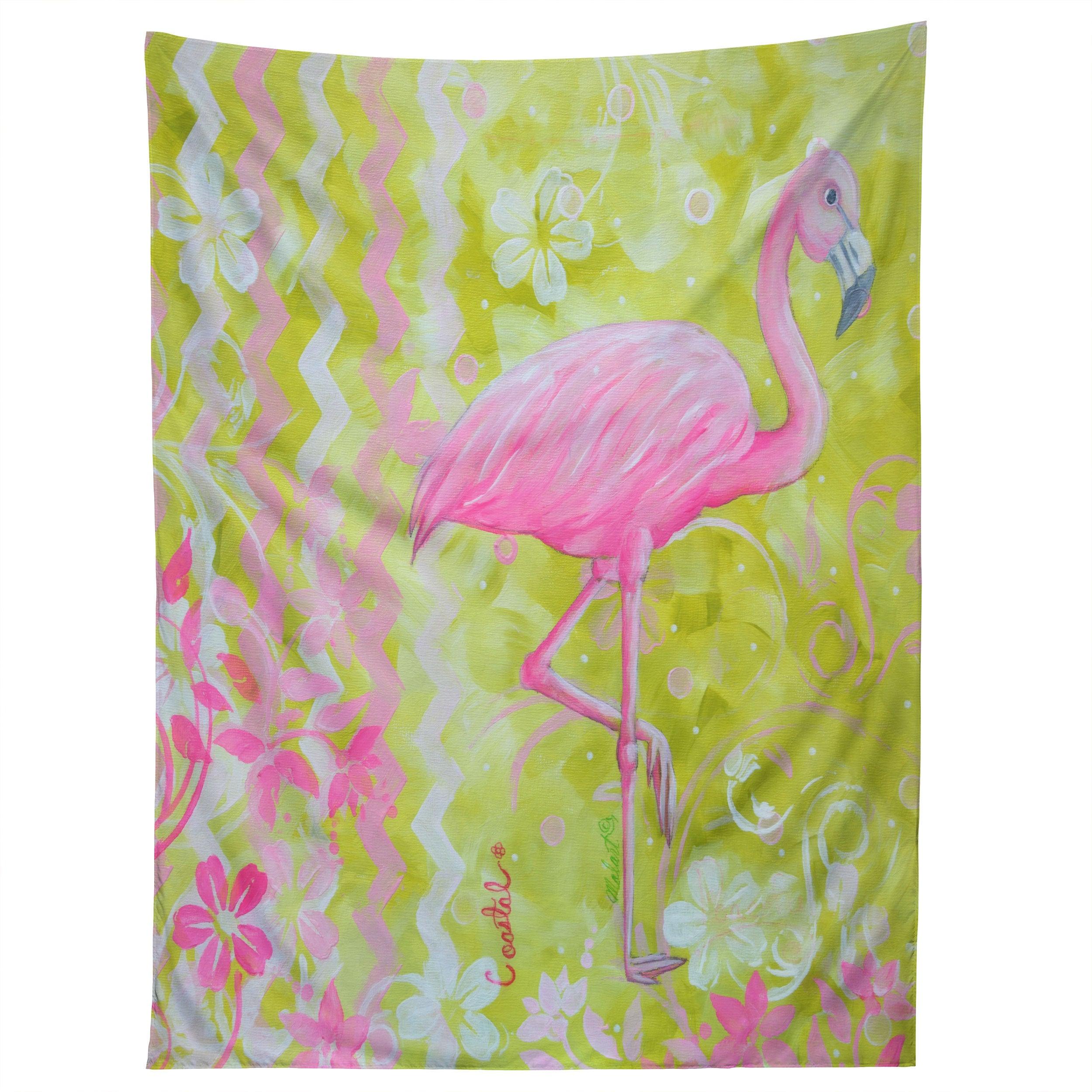 FLAMINGO DANCE tapestry 75x100