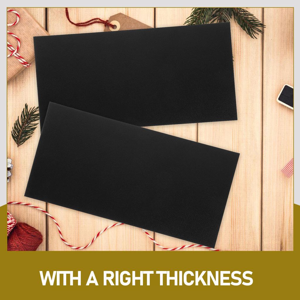 Black Plastic Sheet Compact Size Perfect Thickness for DIY Craft Plastic Panels Versatile Crafting Sheet for Models Parts