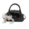 Pink Pearlescent PU Portable Messenger Bag