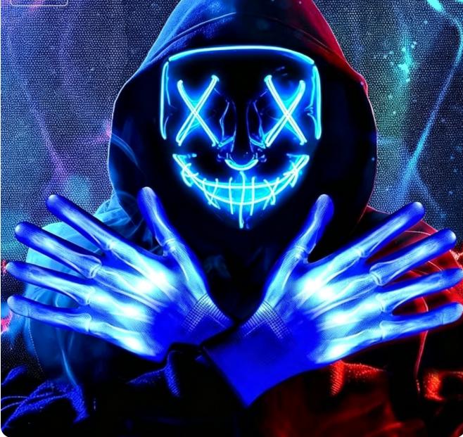 Halloween LED cold light mask and