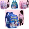 Charming Unisex Preschool Backpack In Pink Blue And Green With Cute Patterns