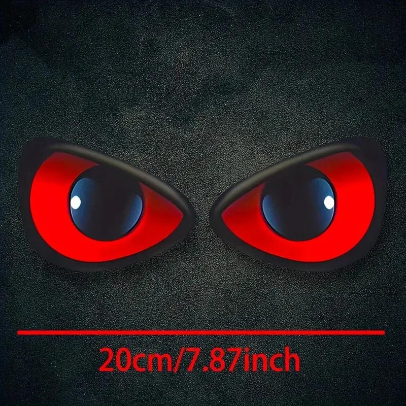 1 szt. Naklejka na samochód Diabelskie Oczy Kreskówkowe Anime Oko Wodoodporna Winylowa Naklejka na Samochód Motocykl Okno Dekoracja Halloween Naklejka
