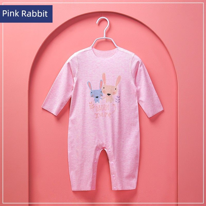 Modal Spring and Autumn Boneless Air Conditioning Baby Jumpsuit