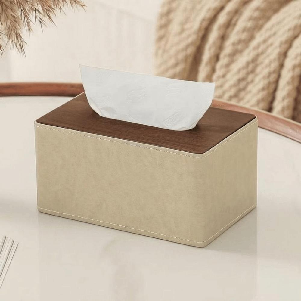 Einfache Leder-Taschentuchboxen Minimalistischer Moderner Papierorganisator Multifunktionaler Nordischer Luxus-Serviettenhalter Kommerzielle Hotels