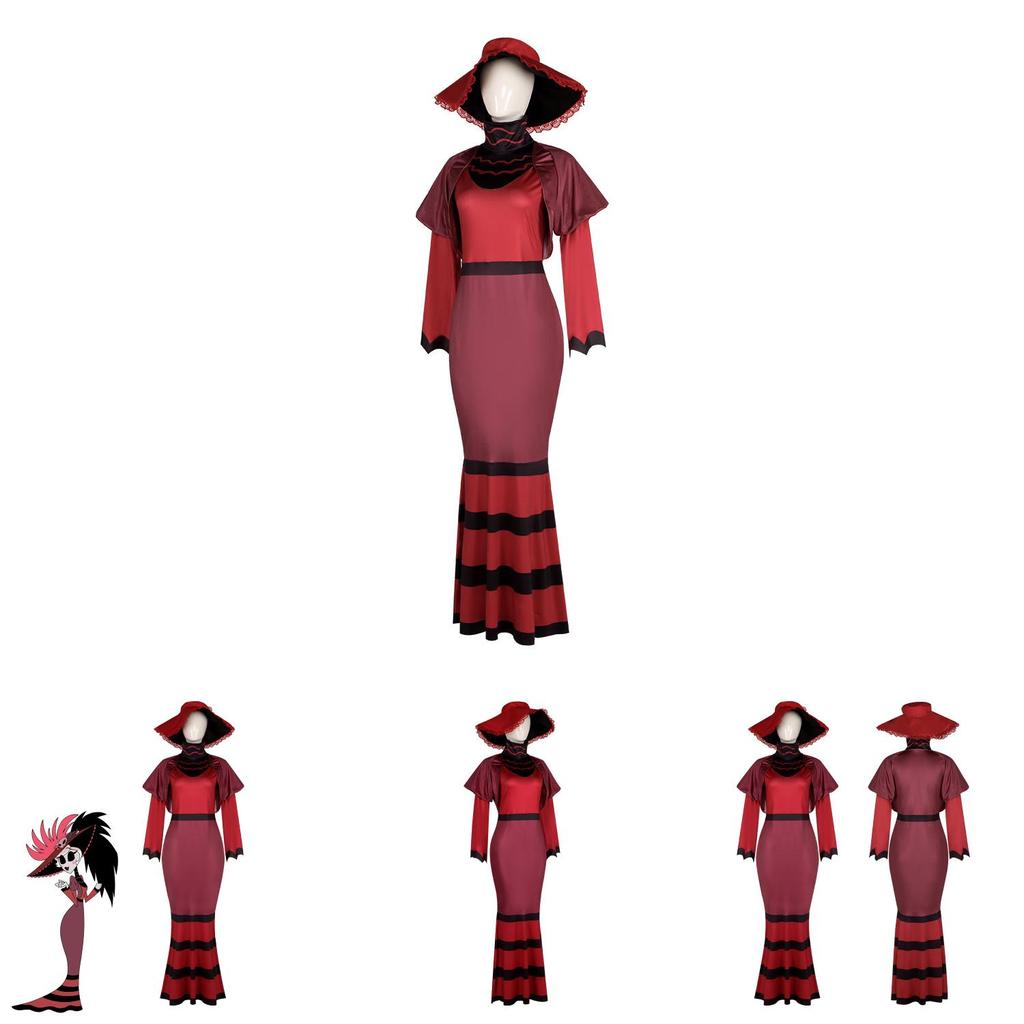 Hazbin Hotel Rosie Cosplay Kostüm Zeichentrickfigur Halloween Party Rollenspiel