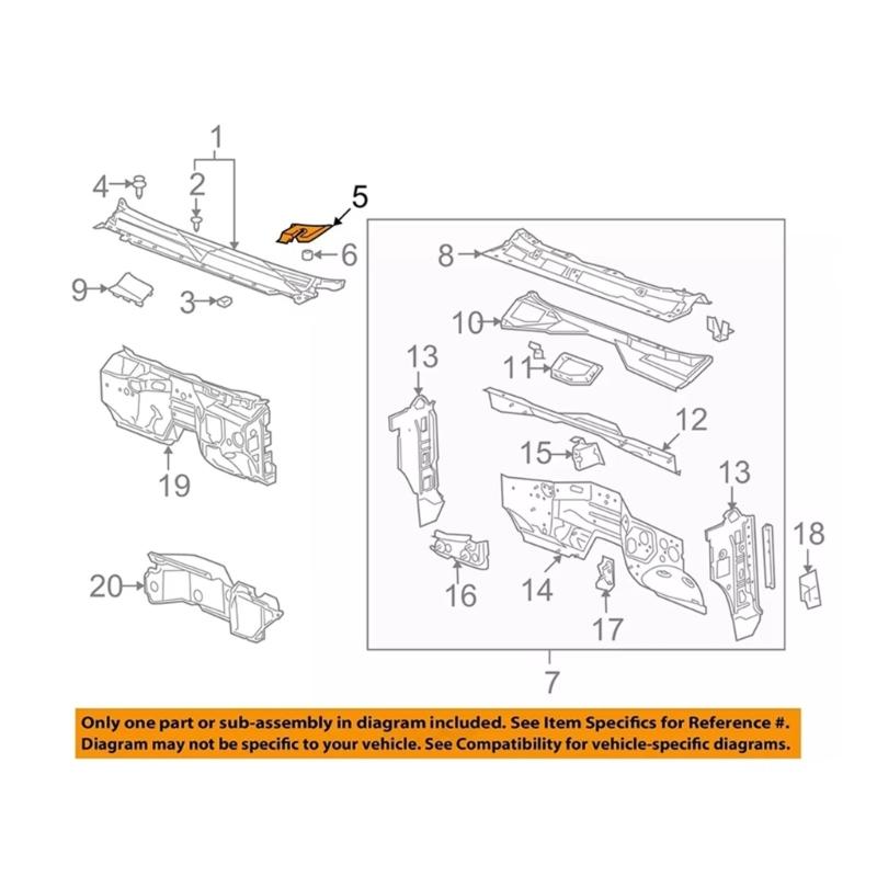 Pair Strong Windshield Wiper Cowl End Panels Direct Replacements Anti Crack Cowl End Covers 15946001 for Automotives Use
