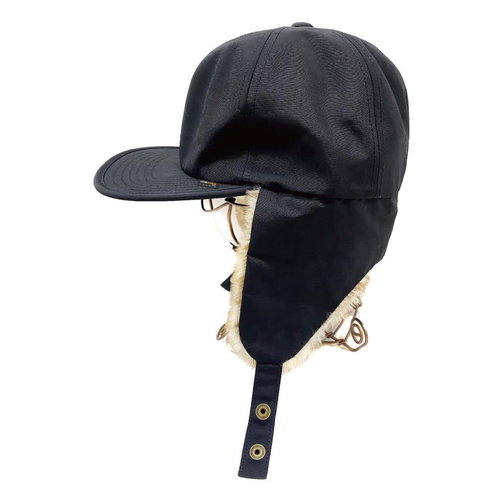 Basic Enchi Cordura 60/40 Flap Cap, Made with Japanese Cordura Fabric, with Ear Flaps, Antibacterial and Deodorizing, One Size Fits All, Navy