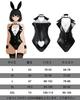 [Excellent Quality] Bunny Girl Cosplay, Plus Size Bunny Suit, Black and White Uniform, Cute and Sexy Halloween Costume for Events and Photo Shoots (Bl