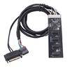Motherboard 9 Pin USB Header Splitter Male 1 to 4 Extension Splitter Cable Desktop Card 9Pin USB 2.0 Connector Adapter