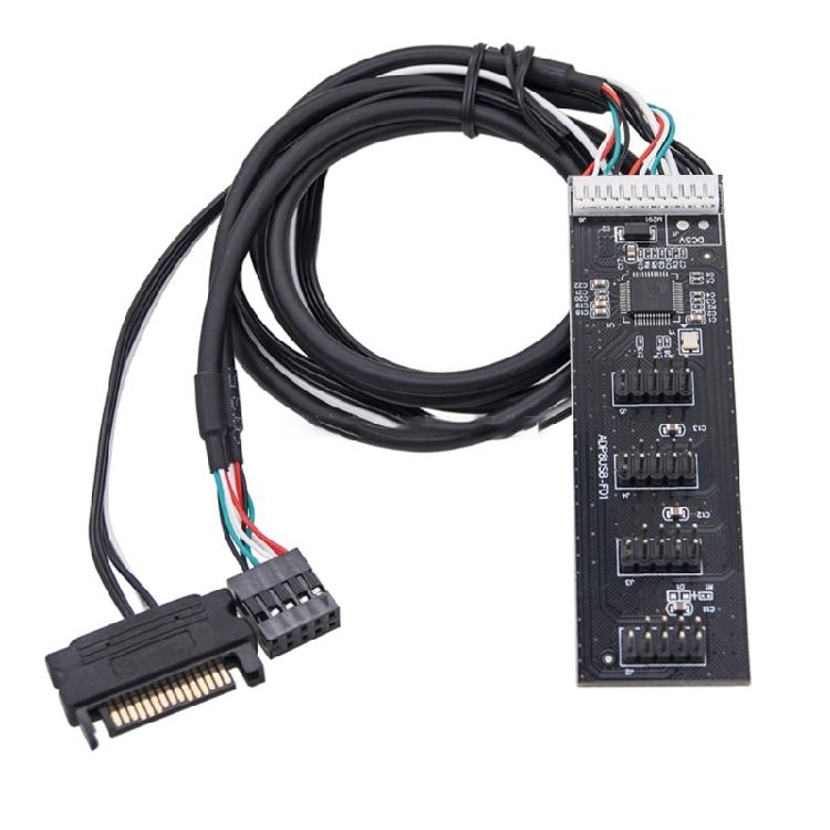 Motherboard 9 Pin USB Header Splitter Male 1 to 4 Extension Splitter Cable Desktop Card 9Pin USB 2.0 Connector Adapter