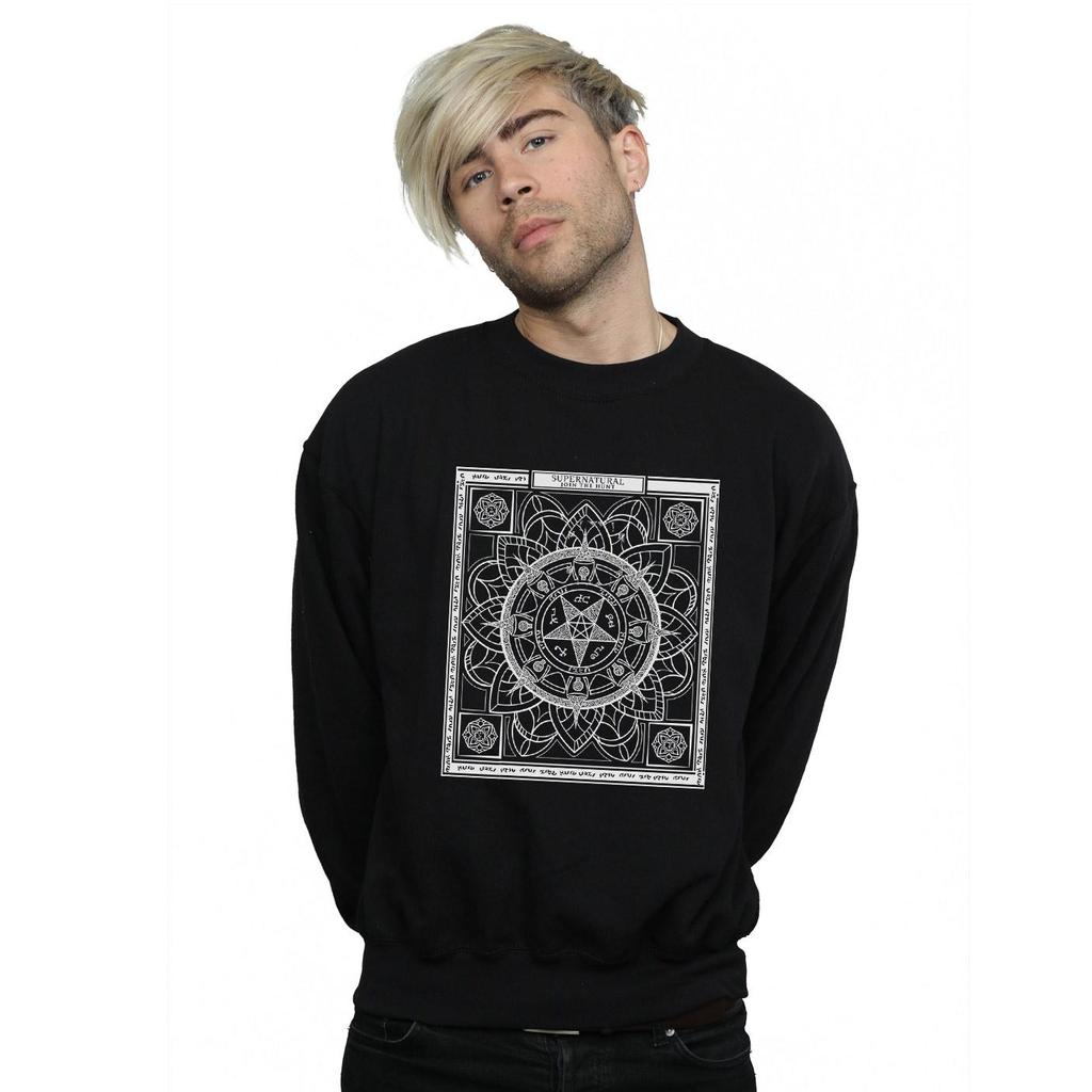 Supernatural Mens Pentagram Pattern Sweatshirt