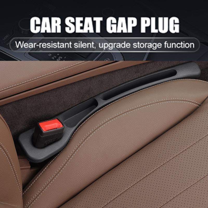1 paio di strisce di tappi per seggiolini auto universali, cuciture laterali, anti-perdite, decorazione di riempimento, organizer per sedili, stoccaggio interno