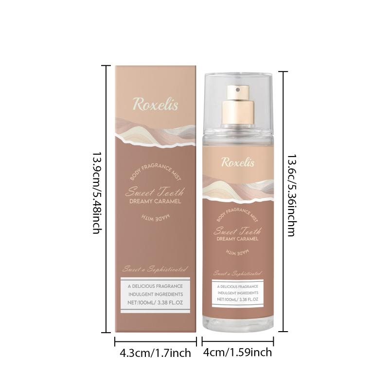 Caramel Perfume Spray for Women Lasting Sweet Fragrance Soft Caramel Scent Light Body Mist Everyday Office Use