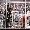 4 Pcs Christmas Window Decals Reindeer Pine Tree Snowflake Pattern Self Adhesive Home Xmas Holiday Party Decoration