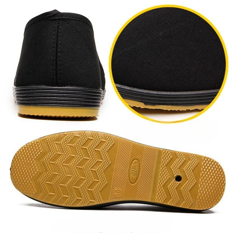 Summer Classic Beijing Cloth Shoes Men's Casual Work Slip-On Anti-Slip Wear-Resistant Cow Tendon Sole Lazy People Canvas Shoes