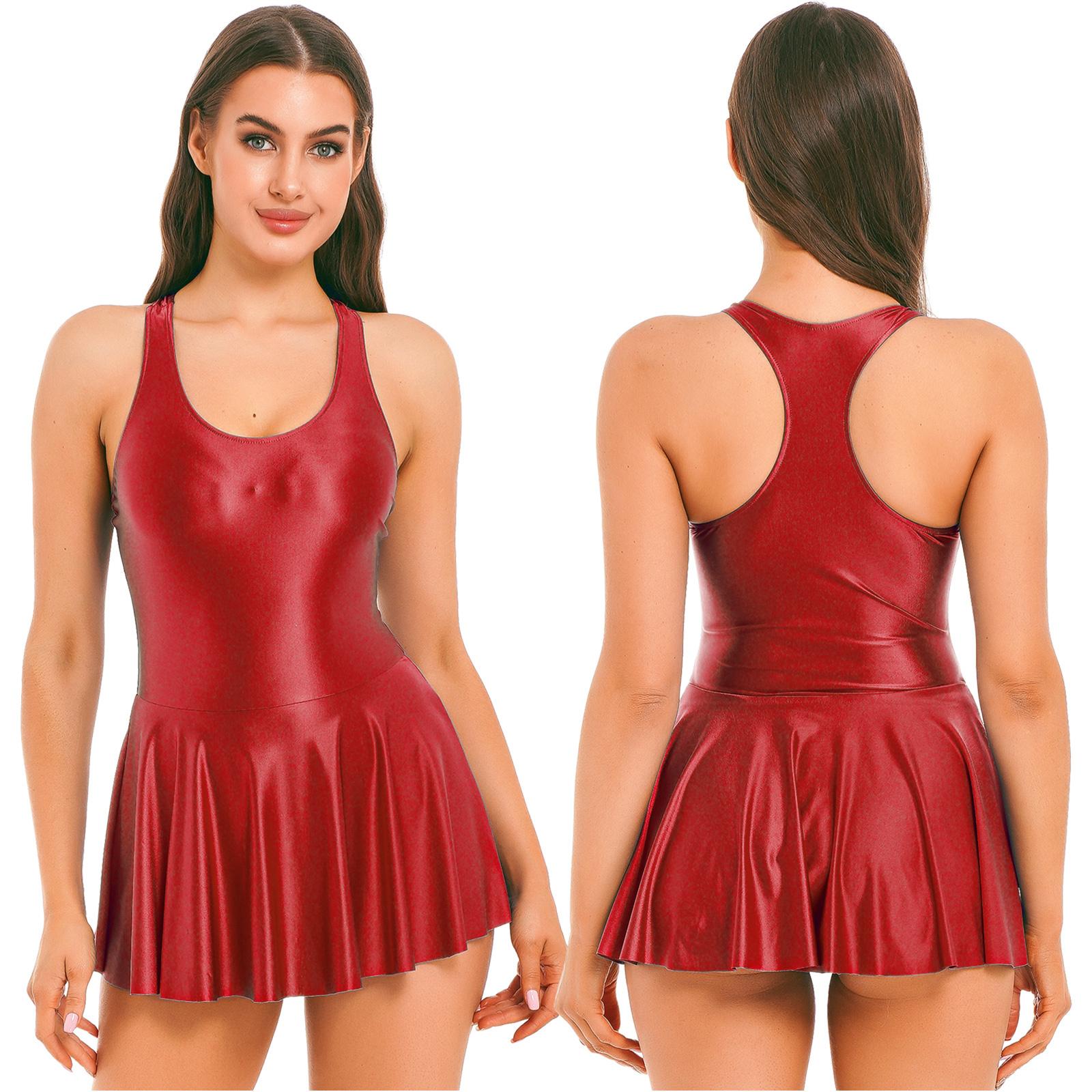 

Жіноча напівпрозора міні-сукня з оборками, короткі кльошові сукні без рукавів S бордовий