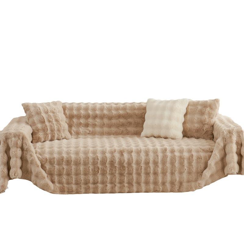 Sofa Cover Towel Winter Plush Non-Slip Sofa Cover Anti-Scratching Cushion Blanket