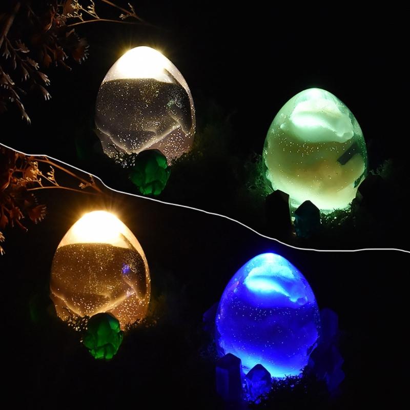 3D Dragon Egg Resin Molds Silicone Keychain Mold,3D Animal Ornaments Mold Dragon Egg Night Light Mold for DIY Crafts