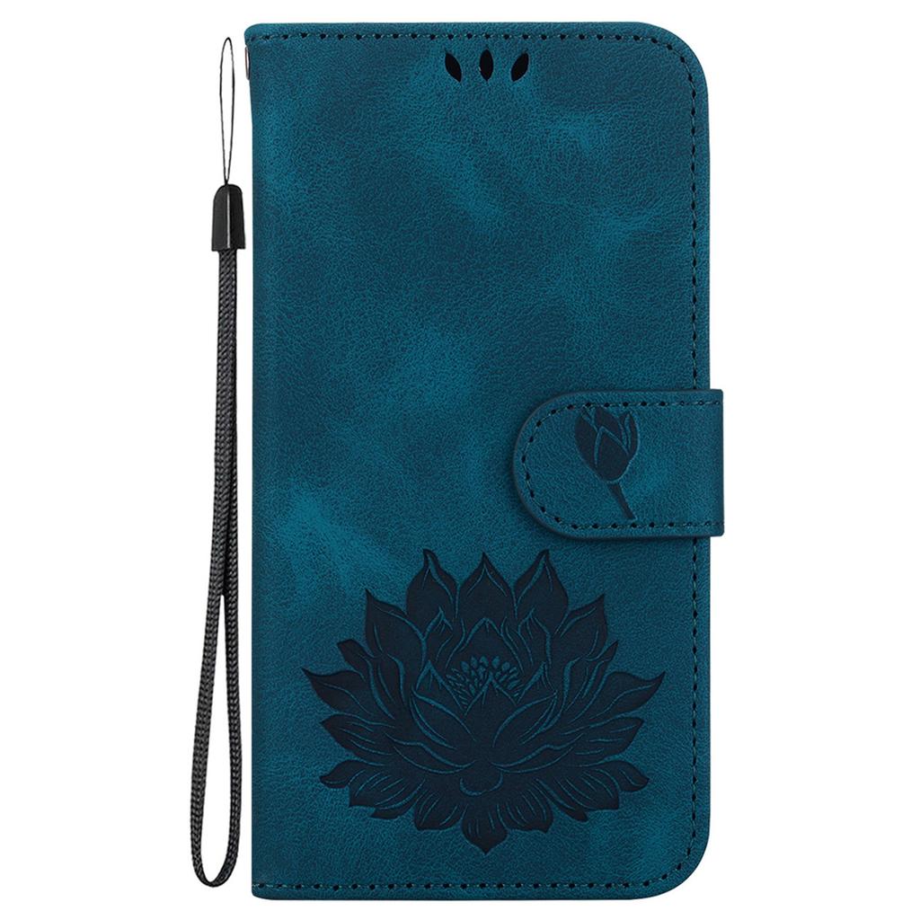 Für Motorola Edge (2024) 5G Brieftasche Handyhülle Lotus Prägung Leder Ständer Abdeckung