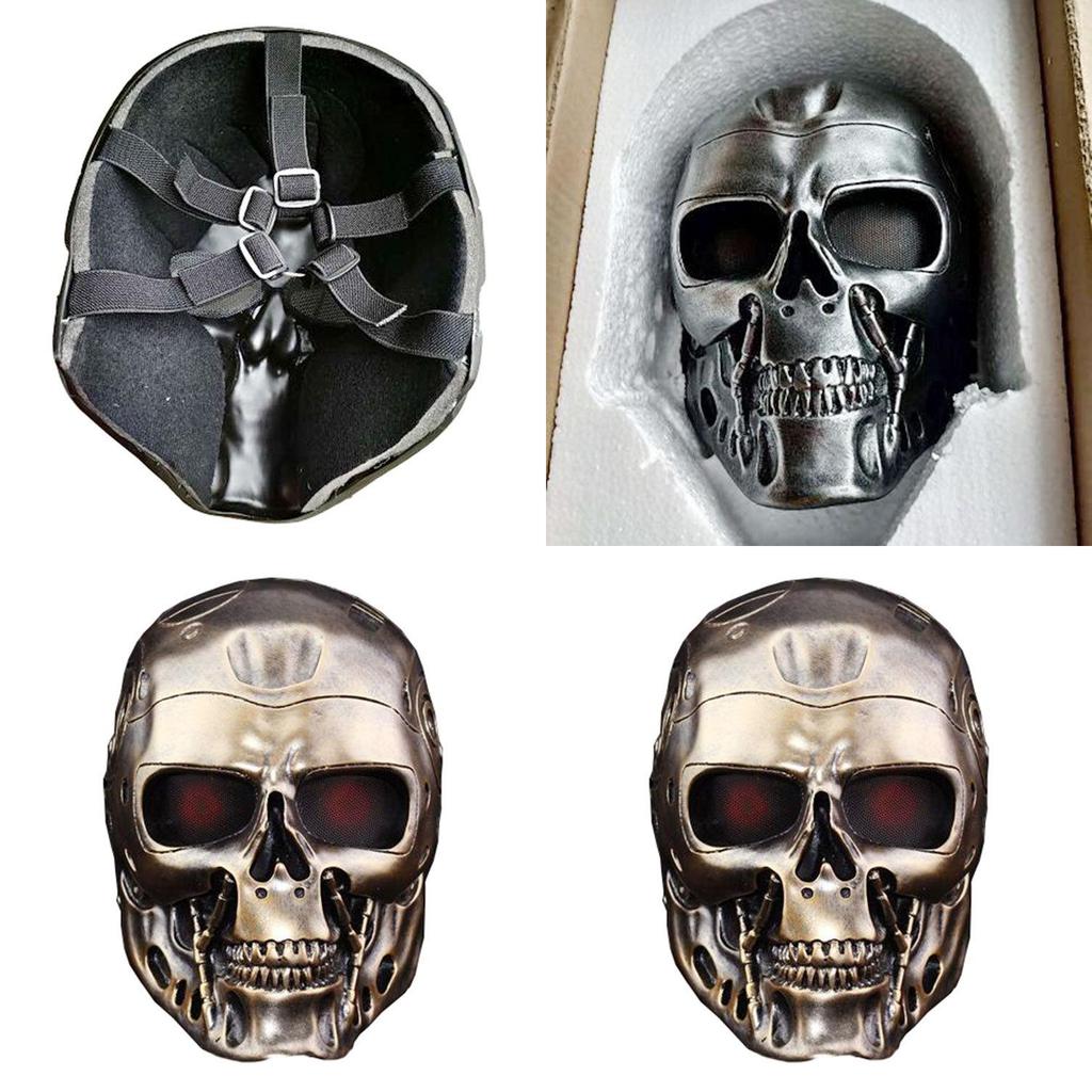 Maschera Terminator di Halloween Maschera Costume Integrale in Resina per Feste e Giochi di Ruolo