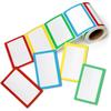 True-Ally 300 Sheet 4 Colored Name Tag Label Sticker, 3""x2"" (75x50 Mm) Writable, Printable Tags for Office, School, Cl