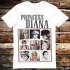 Selfie Collage Lady Prinzessin Diana Hommage Bestseller Geburtstag T-Shirt 6356 Unisex T-Shirt