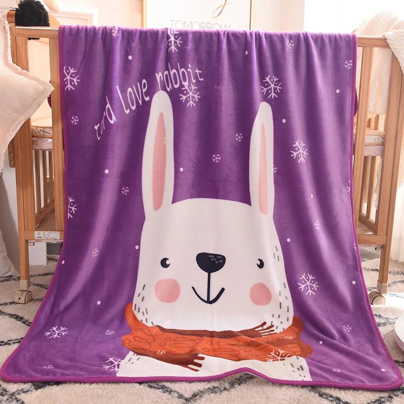 Kids Cartoon Dinosaur Blanket Flannel Green Autumn Animal Breathable Super Warm Throw Blankets for Bedding Travel Bedding Throws
