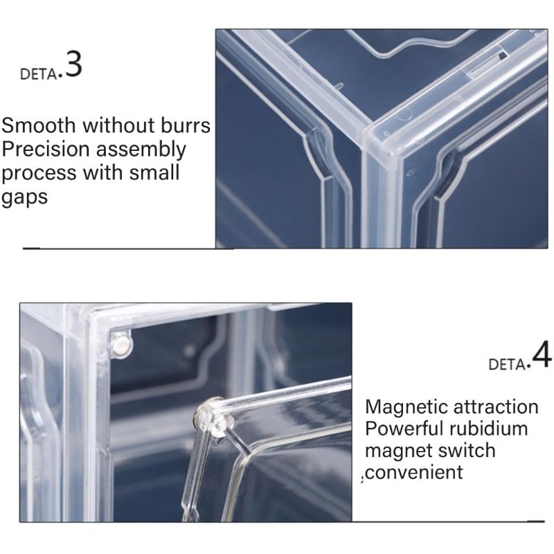 Shoe Organiser Box Stackable Clear Shoe Box For Closet Shoe Containers Sneakers Display Case Space Saving Storage Bin