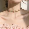 Elegant Blommig Spets Chokerhalsband Justerbart Romantik Smyckestillbehör för Trendiga Kvinnor och Flickor Daglig Användning