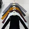 Elegant Korean-Style Slim Fit Brushed Outline Neck Layer