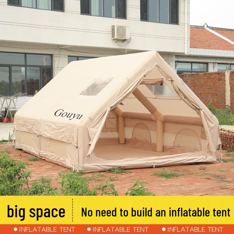 12 sqm Outdoor Inflatable Rainproof Camping Tent - Thickened for Overnight Use