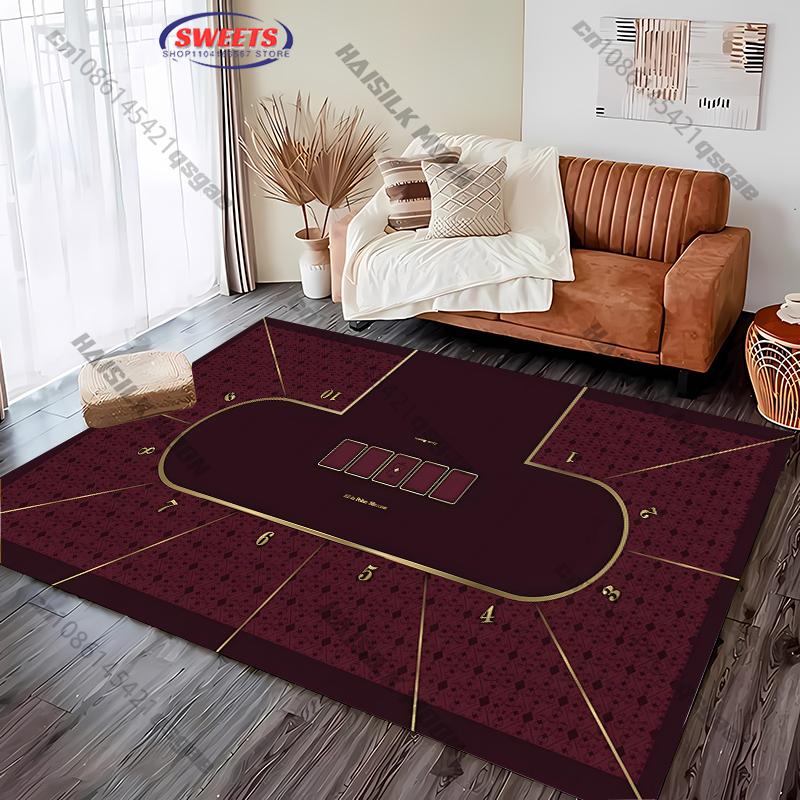Funny Texas Poker Theme Carpet Rug for Living Rooms Bedrooms, Office Areas, Large Area Non-Slip Decoration Mat Gift for Friends