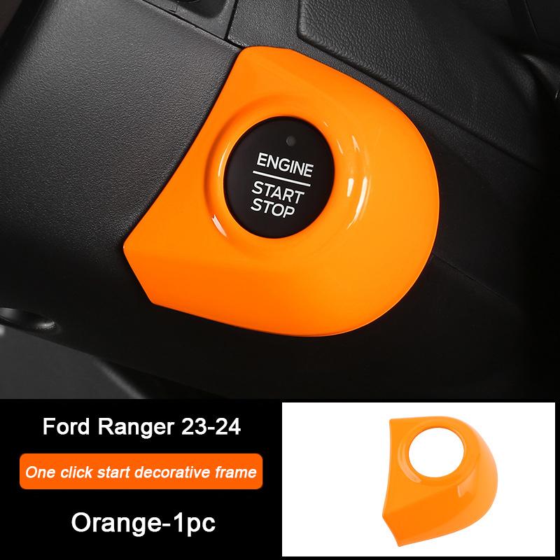 Orange Car Central Gear Shift Panel Rear Air Outlet Frame Door Trim Strip For Ford Ranger Raptor Wildtrak T9   2024 2025