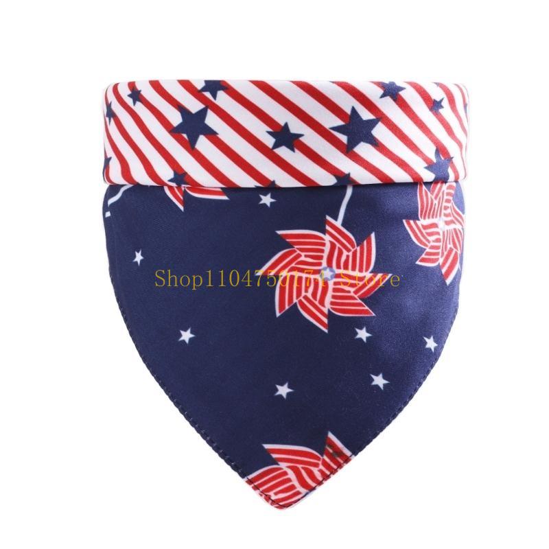 Cats Costume Neck Scarf Pet Dog Independence Day US Flag Printed Pet Bandanas top sale