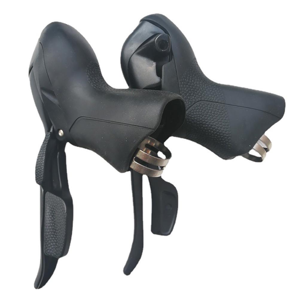 MicroNew Dual Control Road Bike Shifters: 2/3-speed Front, 7/8/9/10/11-speed Rear Derailleurs.