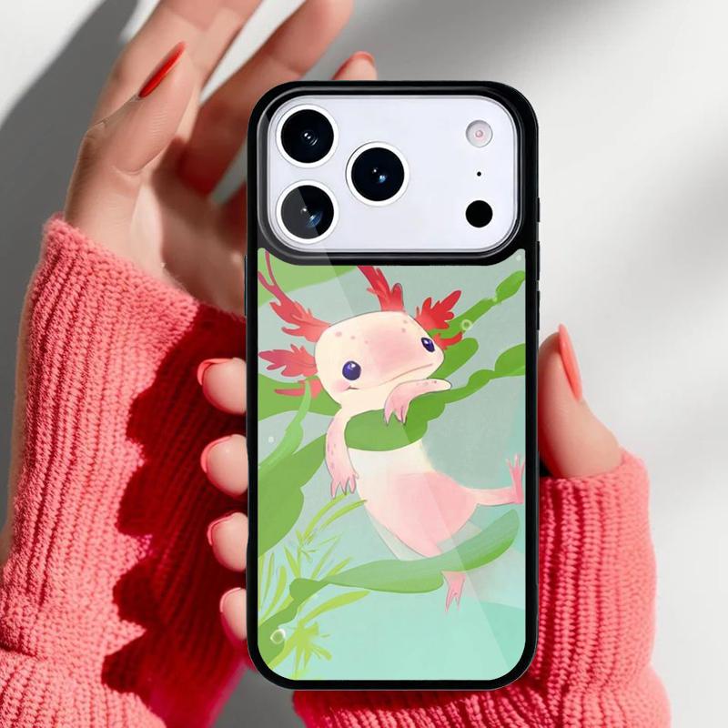 kawaii axolotl pattern Phone Case for iPhone 17 16 15 14 13 Pro Max Back Cover for 12 11 Pro Coque