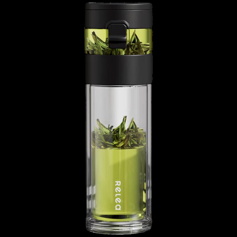 RELEA Smart Temperature Display Double Wall Glass Tea Cup