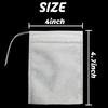 300PCS 4" X 4.7" Disposable Tea Filter Bags Tea Infusers Empty Muslin Drawstring Seal Filter Tea Bags Drawstring Herb Loose Tea Bag for Brew Tea Cold