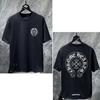8702 CHROME HEARTS Summer New High Quality Cotton Round Neck Loose Large Size Men's and Women's T-shirt Couple T-shirt