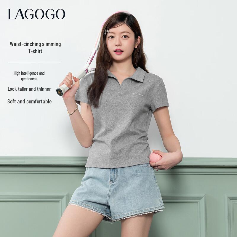 LAGOGO Women s Slim-Fit Polo T-Shirt M