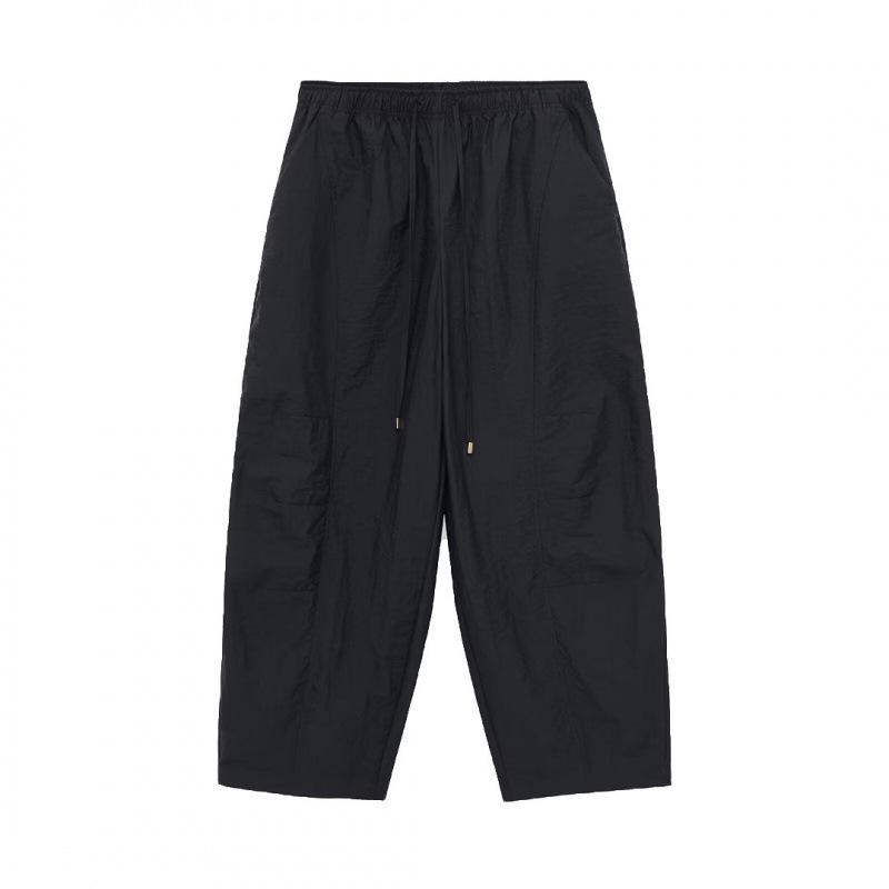 

Spring 2026 European & American Mid-Waist Stretch Barrel Leg Pants Extra Small чёрный