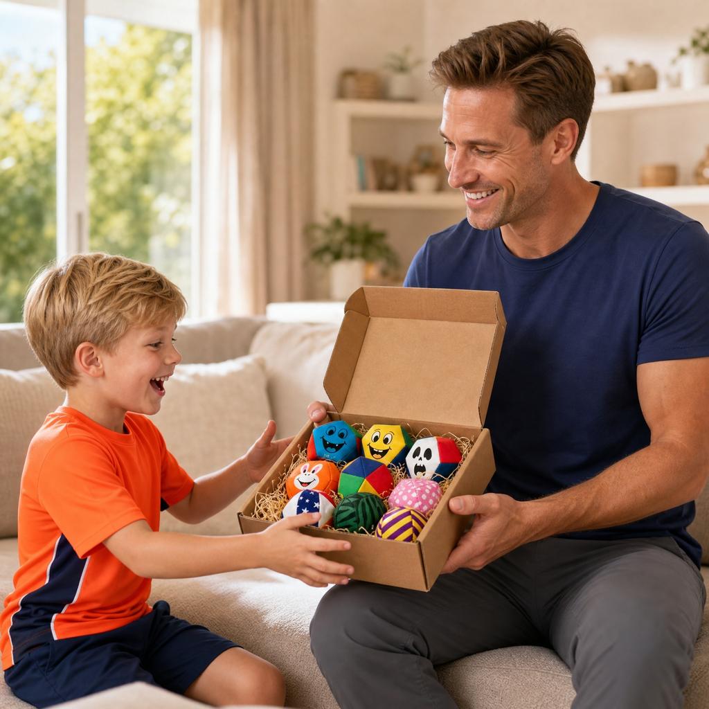 Set of 3 Soft Toss Bean Bags with Fun Face Print for Outdoor and Indoor Activities Suitable for Group Play and Coordination Games