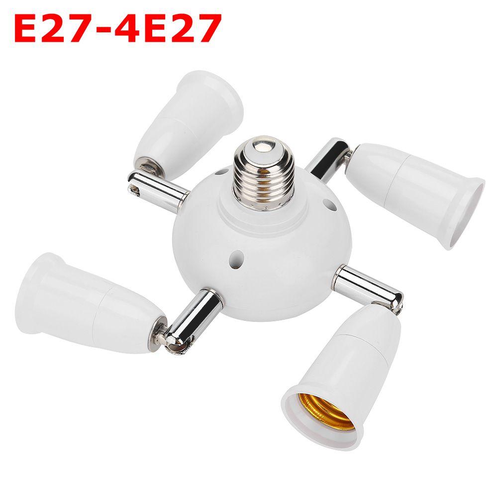 E27 LED Base Bulb Base E27 Socket E27 to 2/3/4/5/6 Bulb Head Light Socket Adapter Splitter Converter Screw Induction Lamp Holder