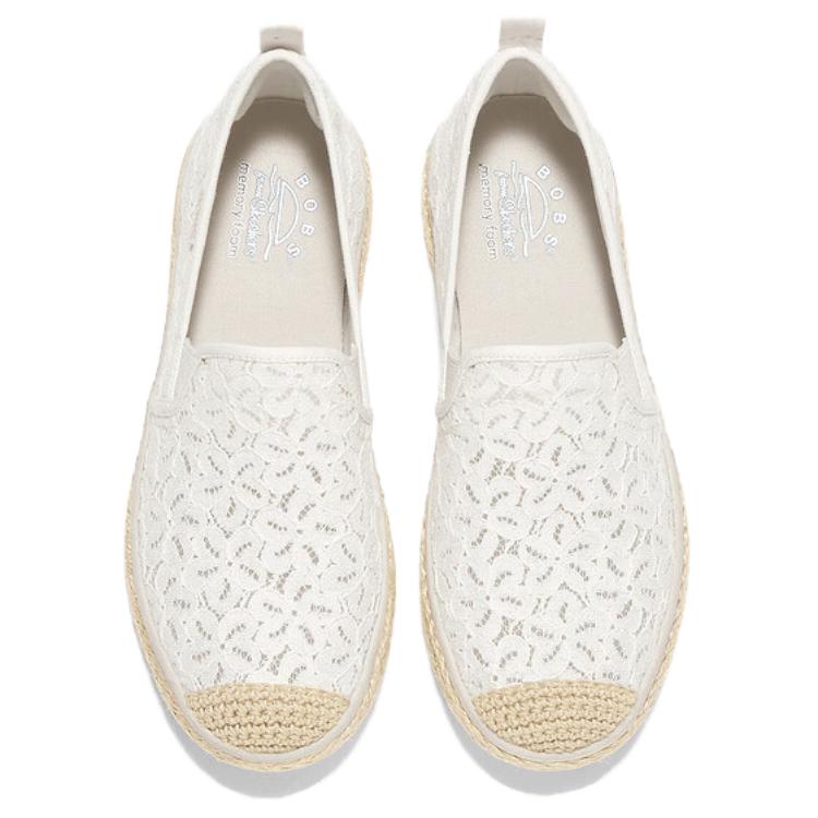 Skechers Bobs Comfortable Soft Flat Mary Jane Shoes Women Shoes White 114046-WHT