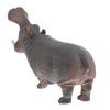 Alasum 1 Piece Simulated Hippo Animal Figurine, Artificial Hippo Toy, Hippo Figurine, Hippo Model, Brown Vinyl