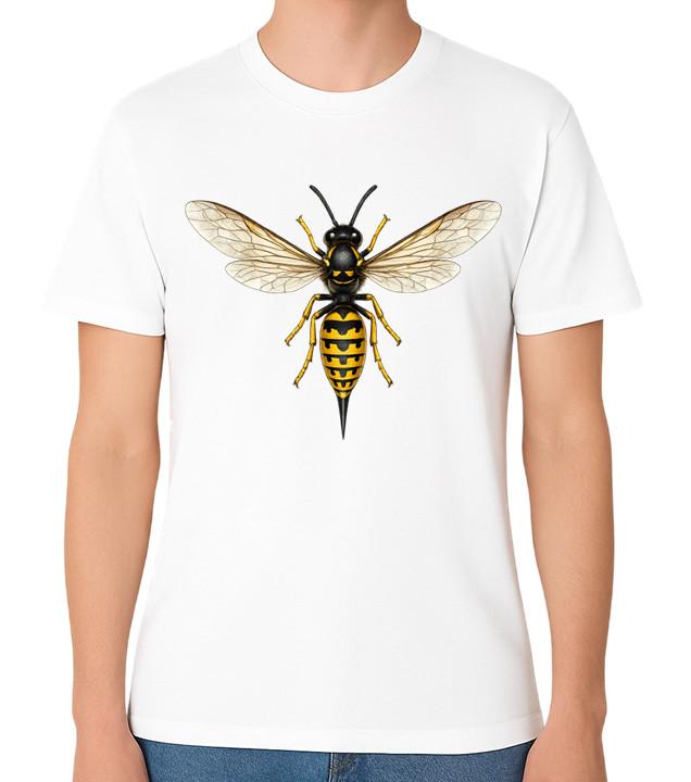 Wasp Insect Detailed Beautiful Print T-Shirt Nature Art Unisex Tee S разноцветный
